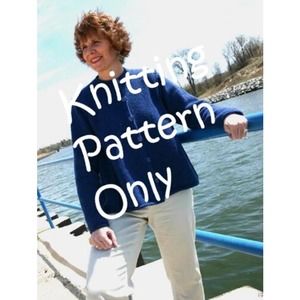 New Chris de Longpre Swinging Blues Sweater Cardigan Knitting at KNoon Pattern